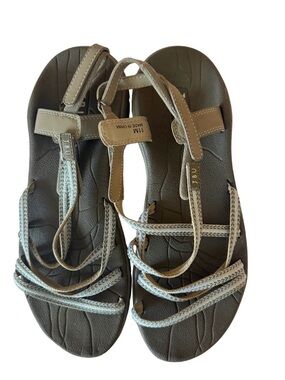 JBU Brown and Light Gray Strappy Sandals  , Great for Summer! Size 11